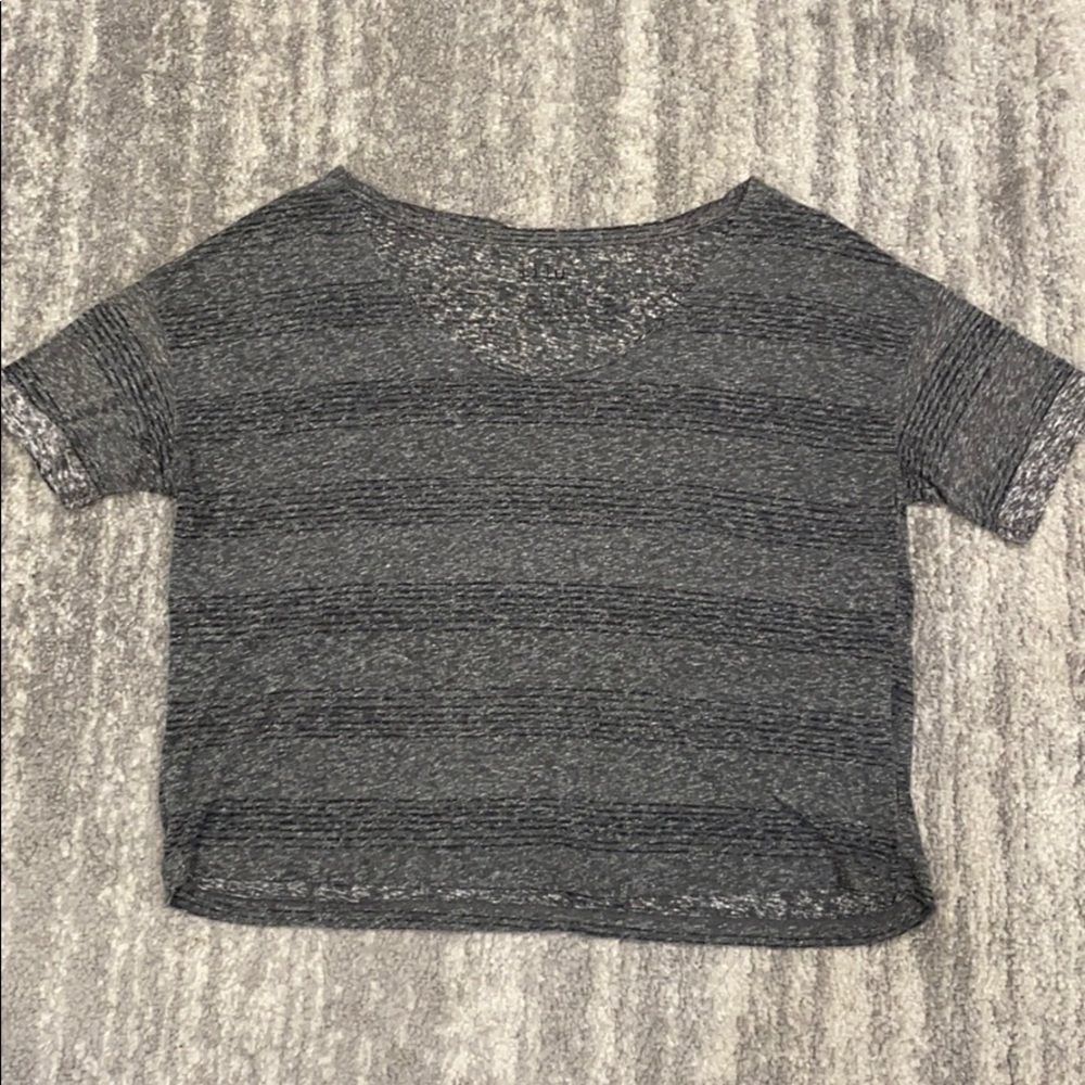 Loose Grey Cropped T